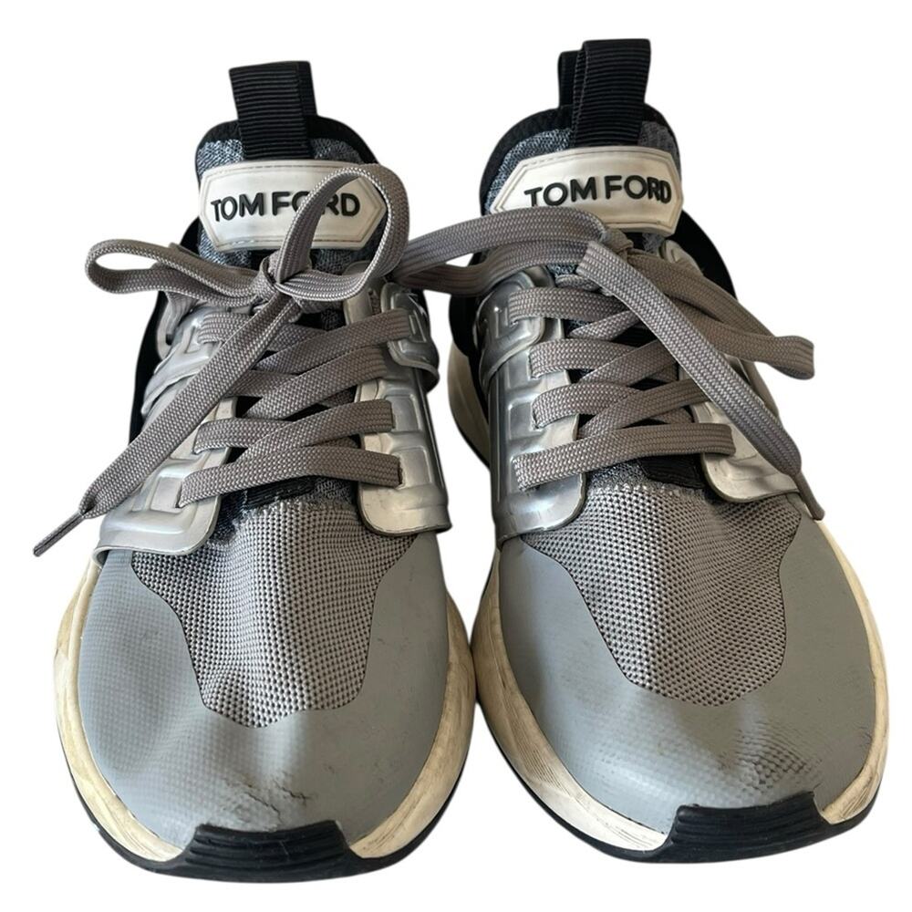 TOM FORD Men's Gray Jago Sneakers Sneakers Size:10 - Picture 3 of 7